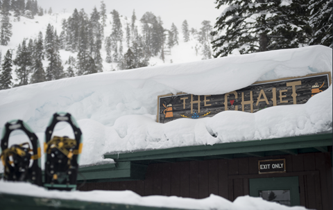 The Chalet on a snowy day