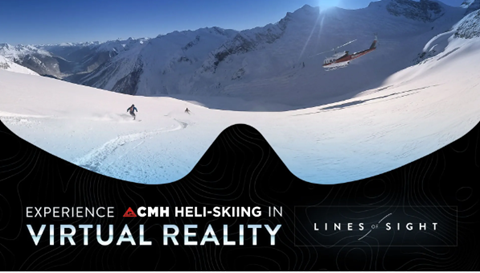 CMH heli skiing virtual reality event