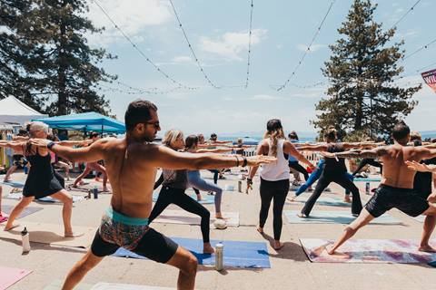 Yoga class at Wild Lotus Yoga Festival