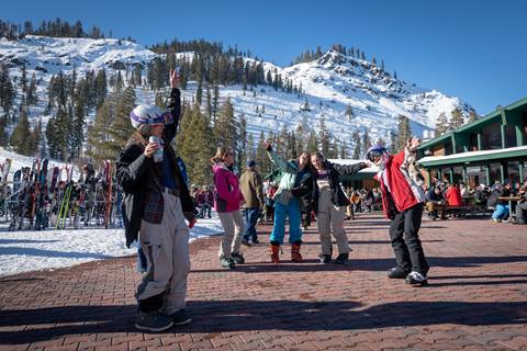 People dancing to music at Alpine