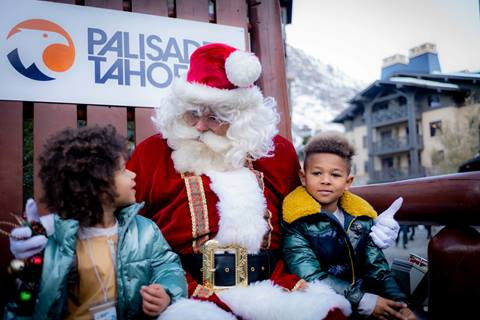 Santa in The Village at Palisades Tahoe