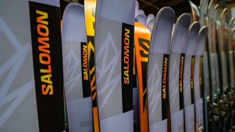 Salomon rental skis at Palisades Tahoe. 