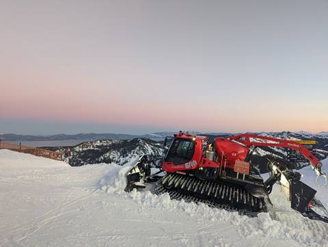 Bandit operating big machine at Palisades.