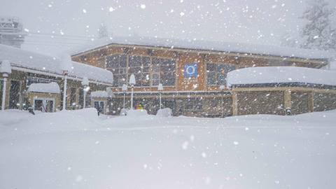 The Ski & Snowboard School Rental Shop in The Village at Palisades Tahoe.