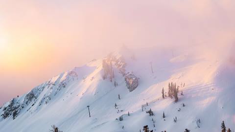 Scenic Sunrise on Headwall at Palisades.