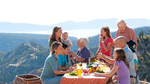 Family Reunion at High Camp in the summer